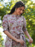 Light Grey Pure Cotton Floral Printed A-line Dress